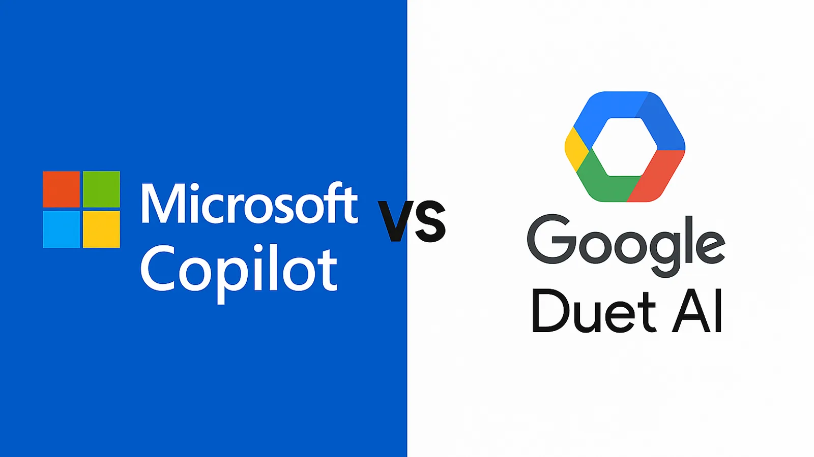 Billede med Microsoft Copilot vs. Google Duet (AI genereret billede)