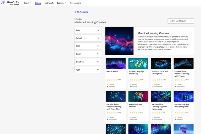 Udacity ML kurser