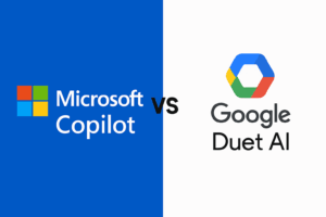 Billede med Microsoft Copilot vs. Google Duet